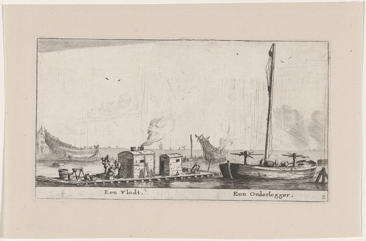 A Raft and a "Onderlegger" by Reinier Nooms, called Zeeman