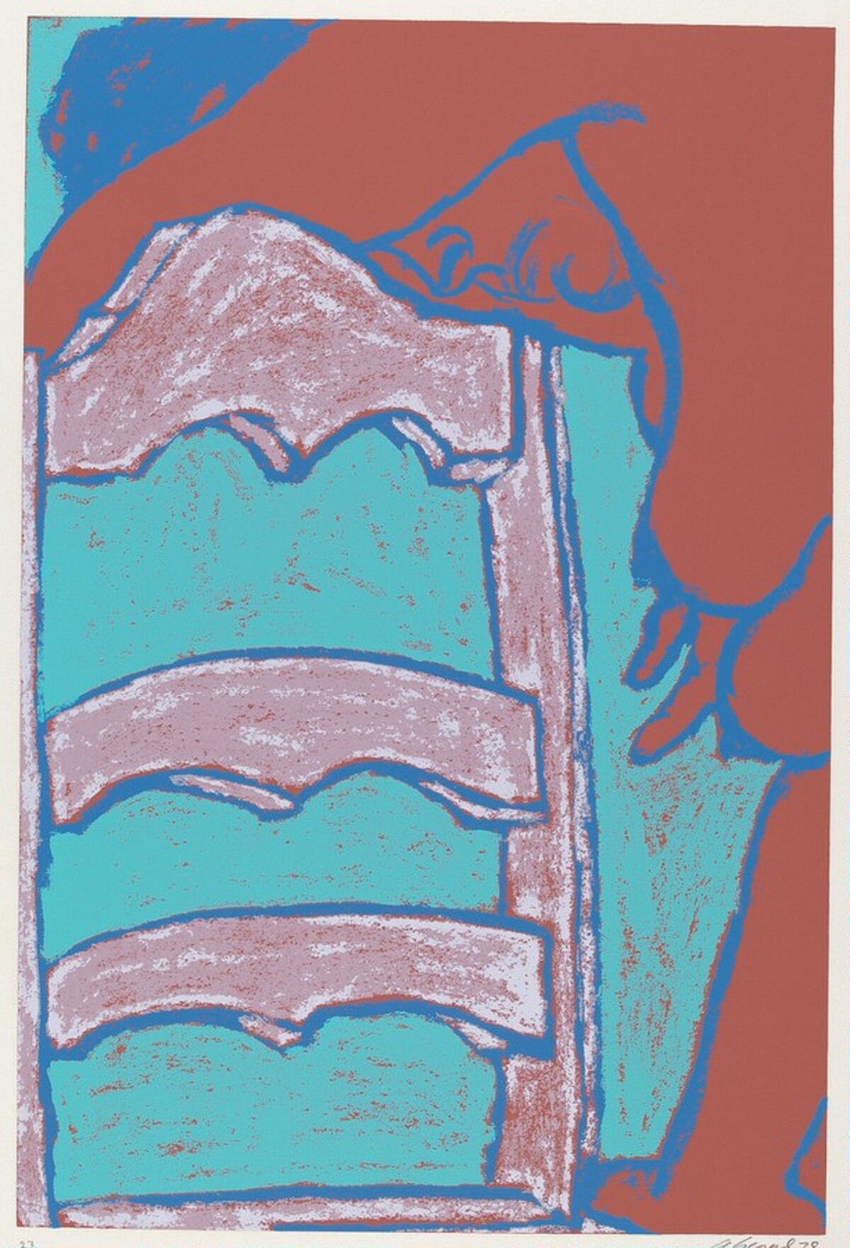 Nude Leaning Over Chair by George Segal