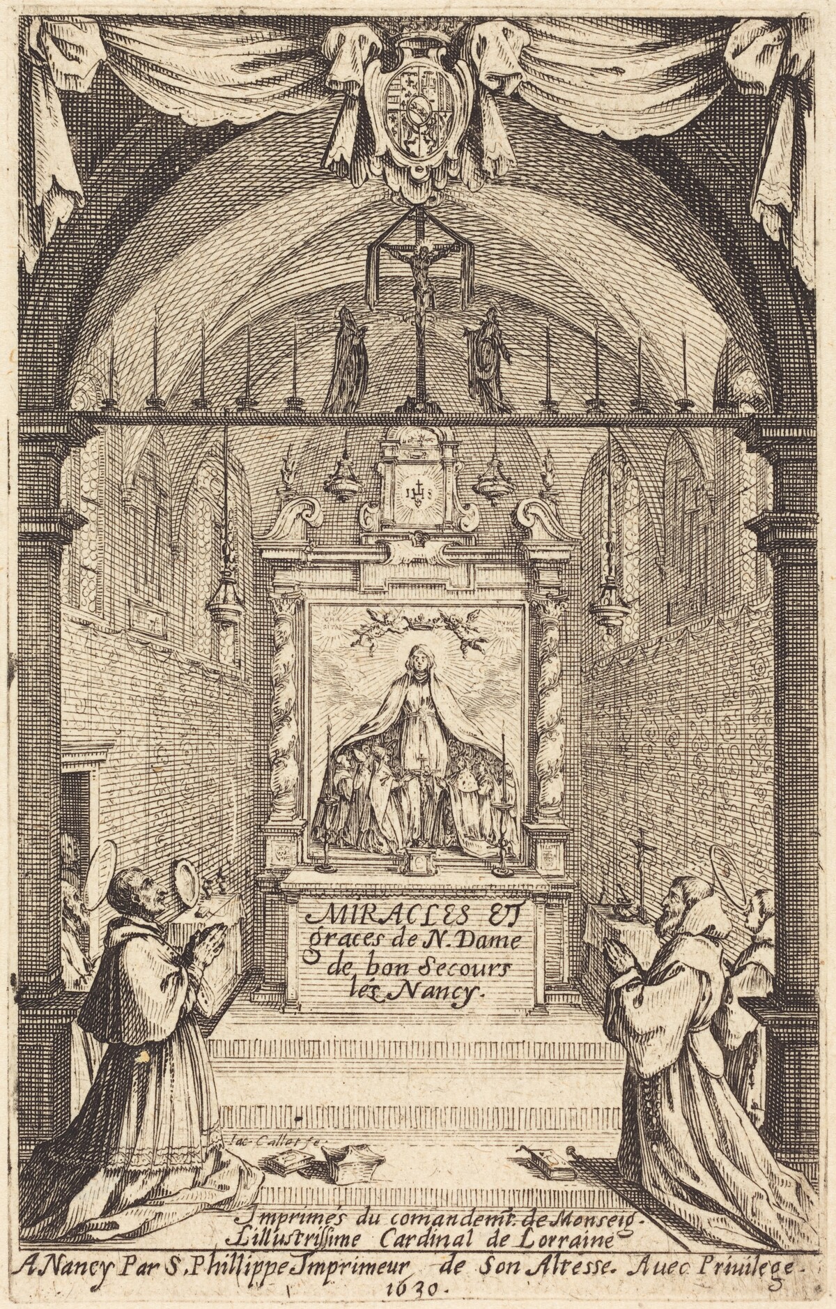 Frontispiece for the Miracles and Graces of Our Lady of "Bon-Secours-les-Nancy" by Jacques Callot