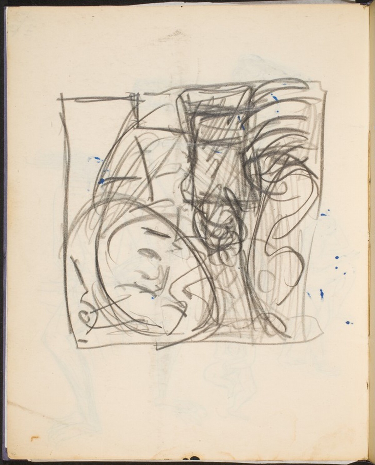 Skizze - Gesicht (Sketch of  a Face) [p. 42] by Max Beckmann