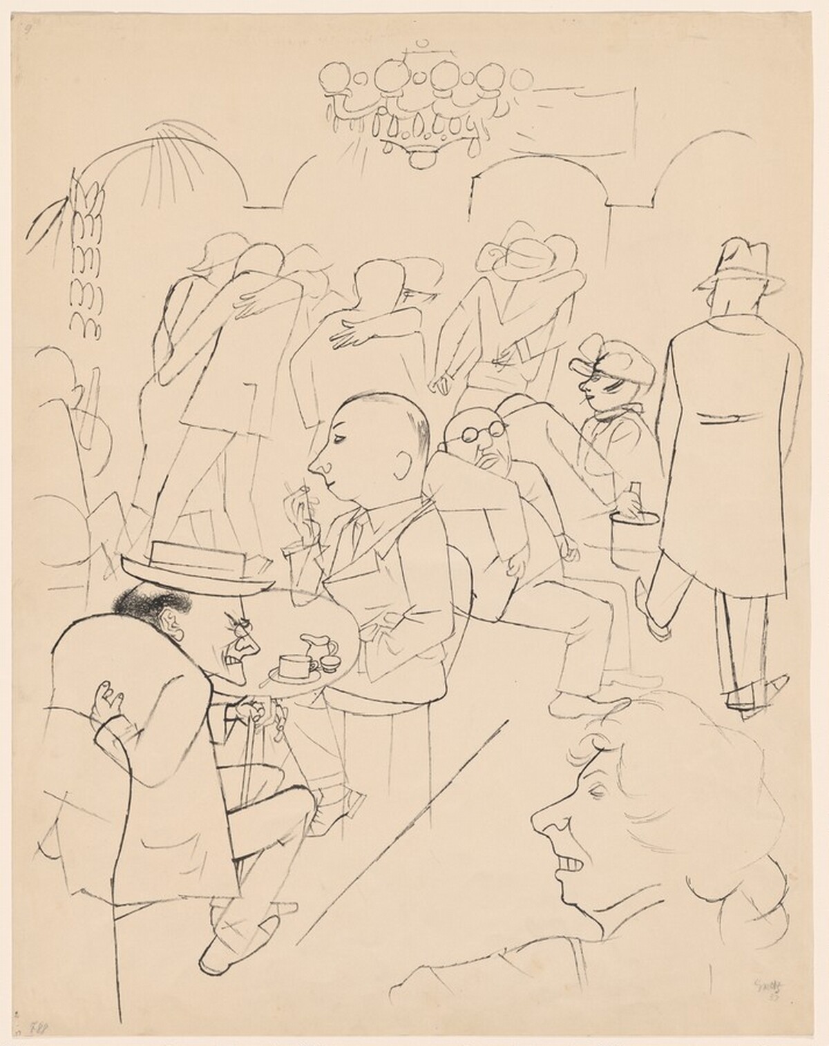 Tea Dance (Tanz Kaffee) by George Grosz