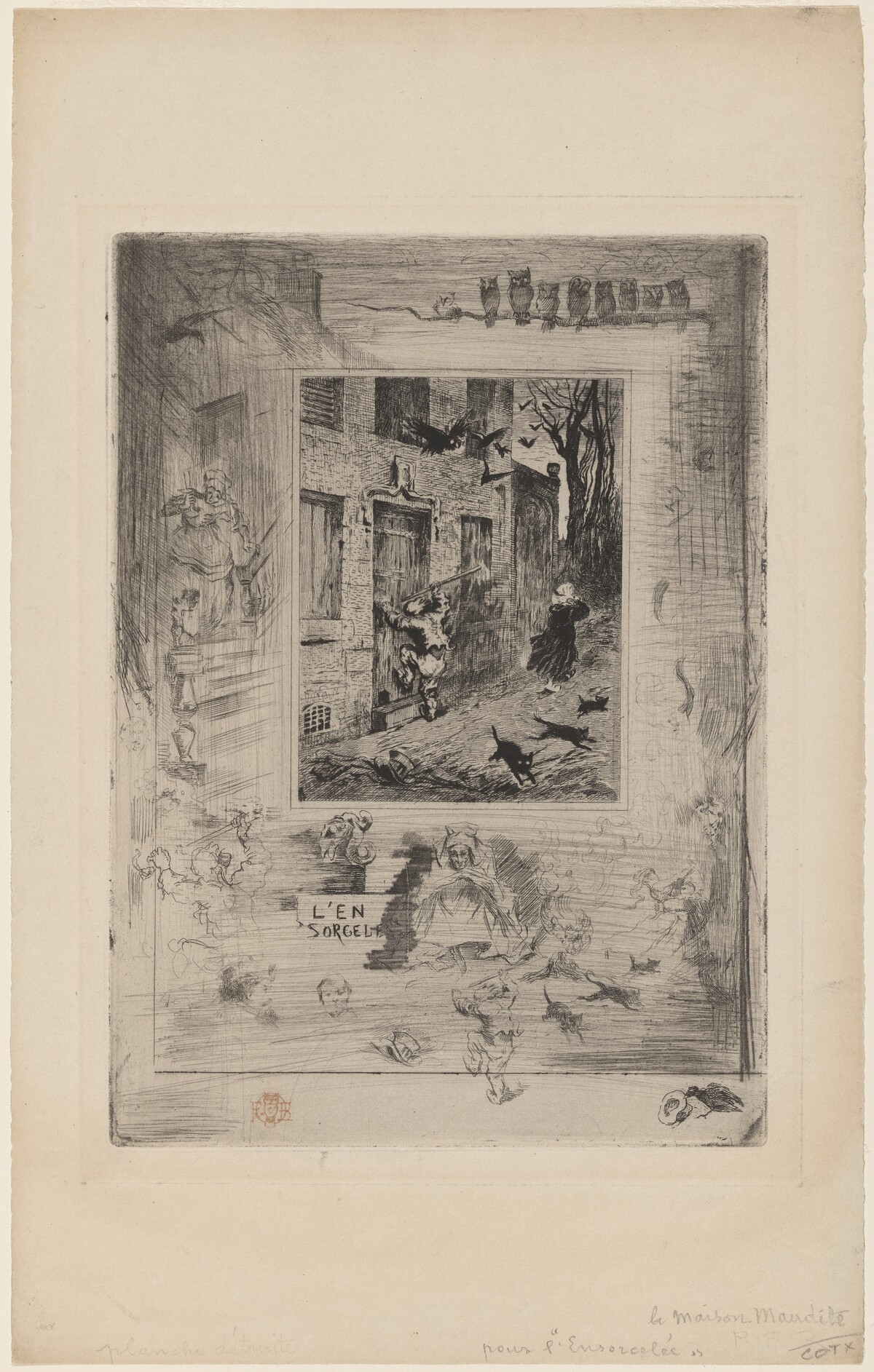 La Maison Maudite (The House of the Damned) by Félix-Hilaire Buhot