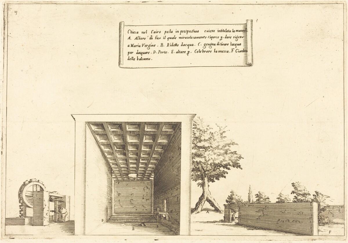 Church in Cairo by Jacques Callot