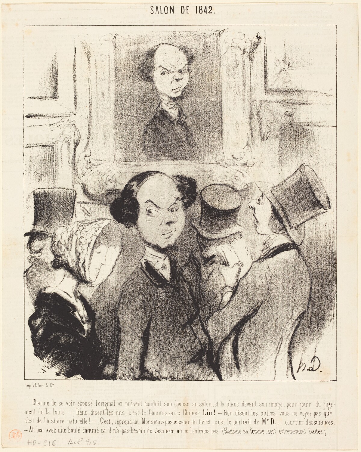 Charmé de se voir exposé... by Honoré Daumier