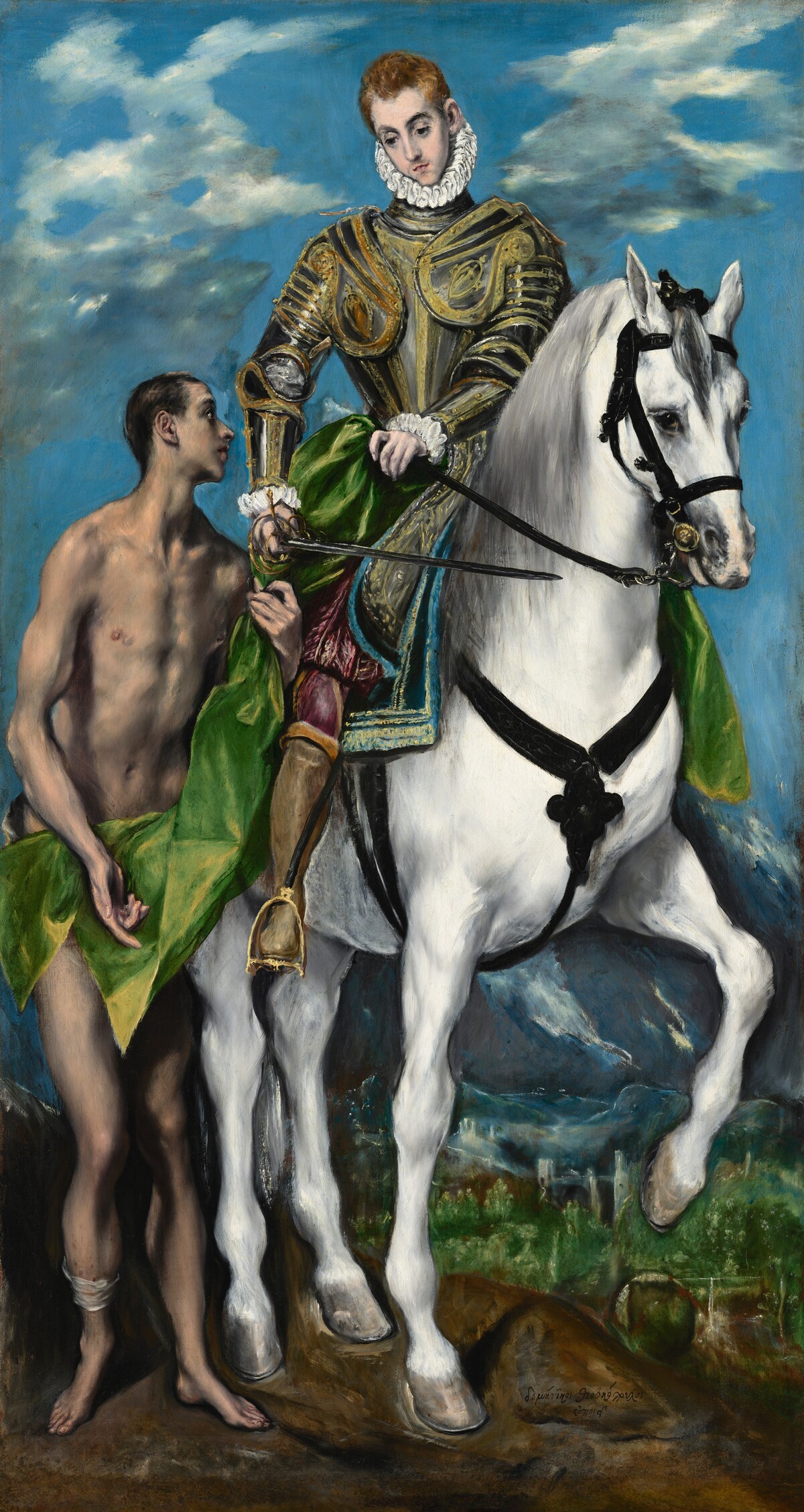 Saint Martin and the Beggar by El Greco (Domenikos Theotokopoulos)