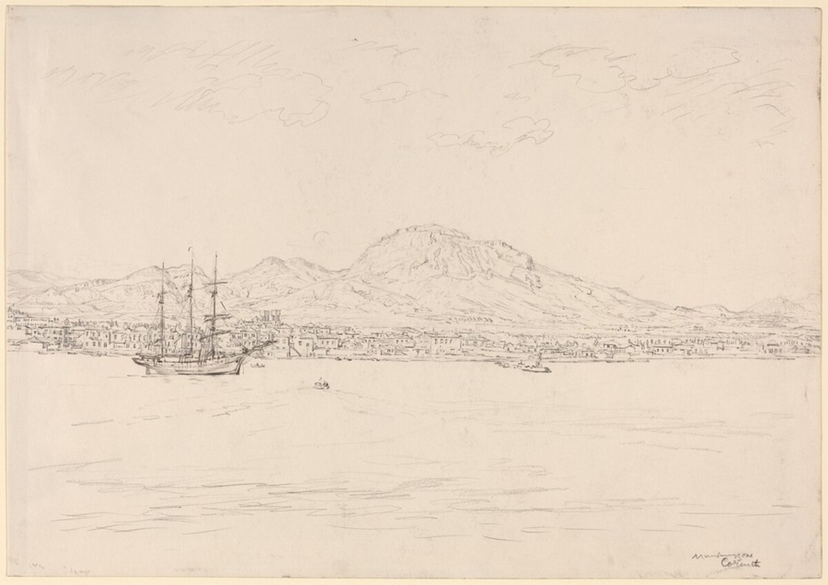 Corinth before the Earthquake by Sir Muirhead Bone