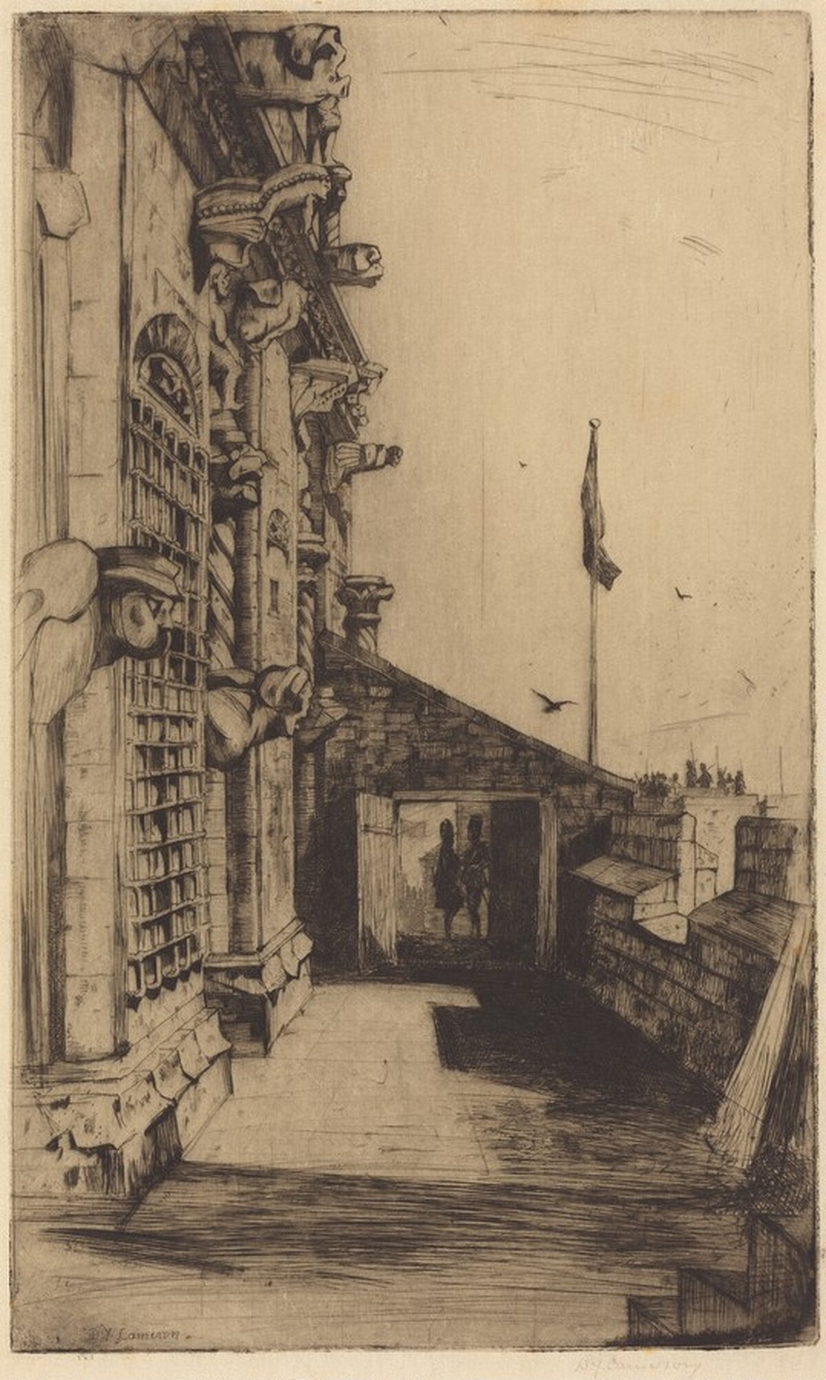 The Gargoyles, Stirling Castle by David Young Cameron