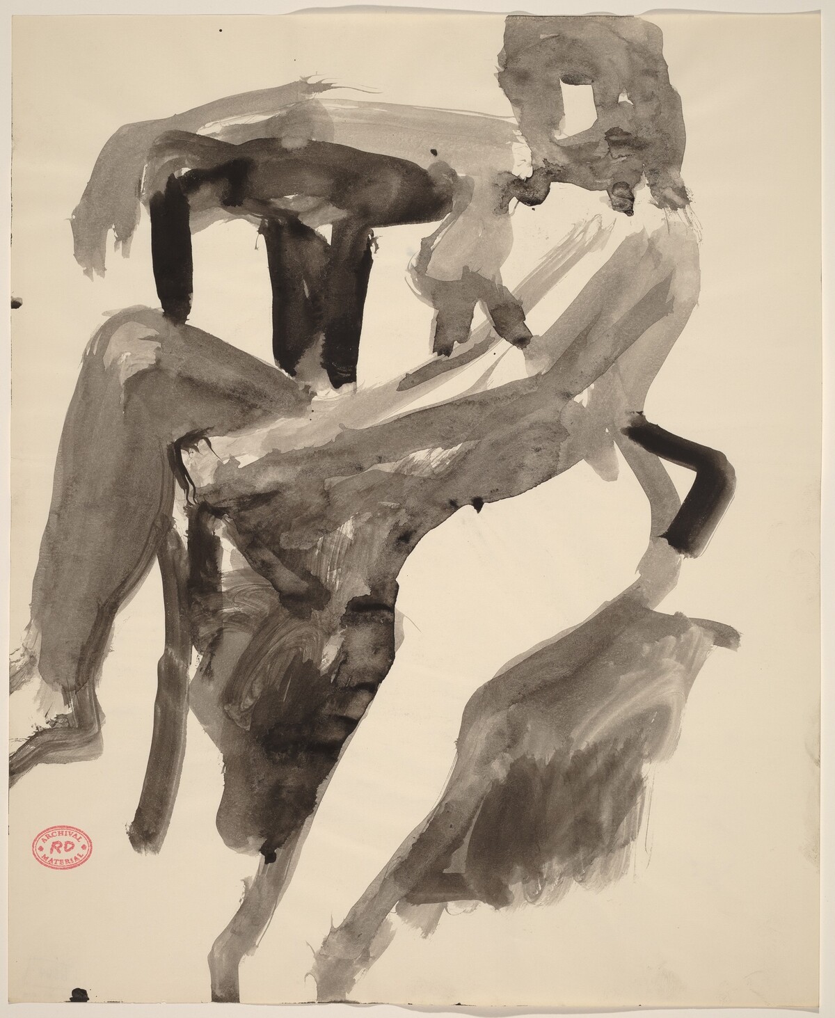 Untitled [female nude resting sideways in chair] by Richard Diebenkorn