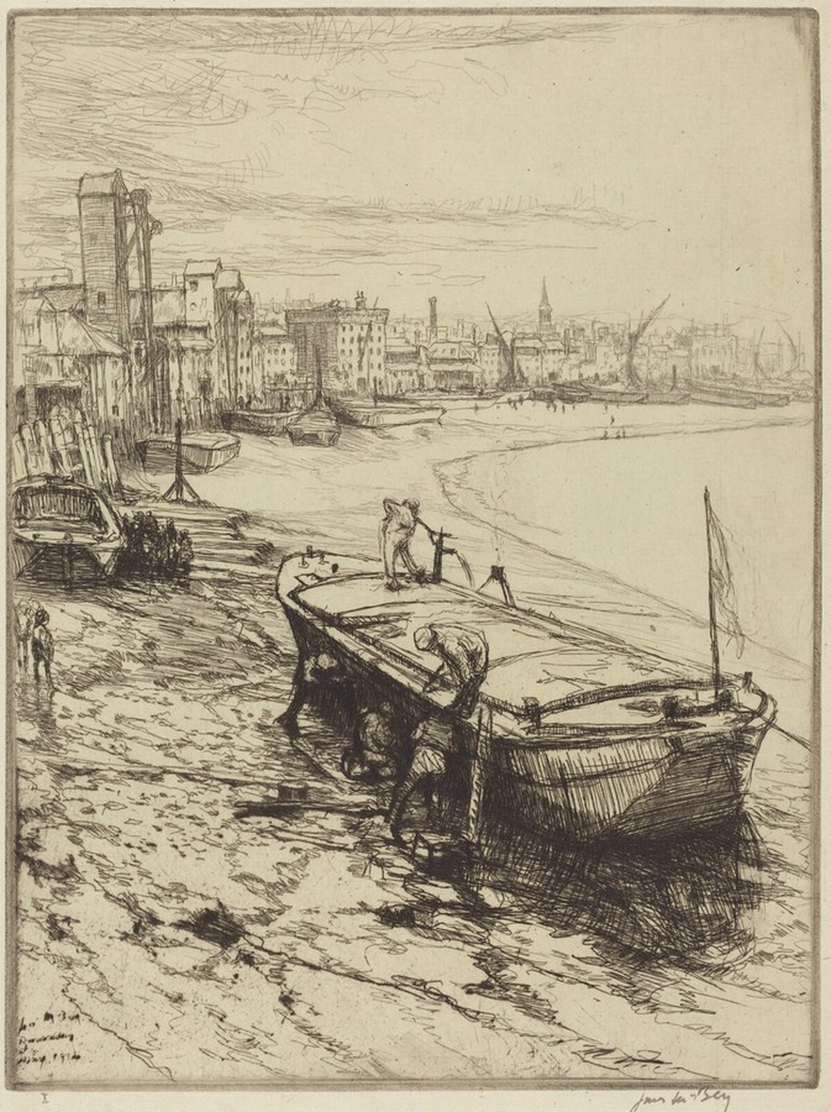 Repairing a Barge by James McBey