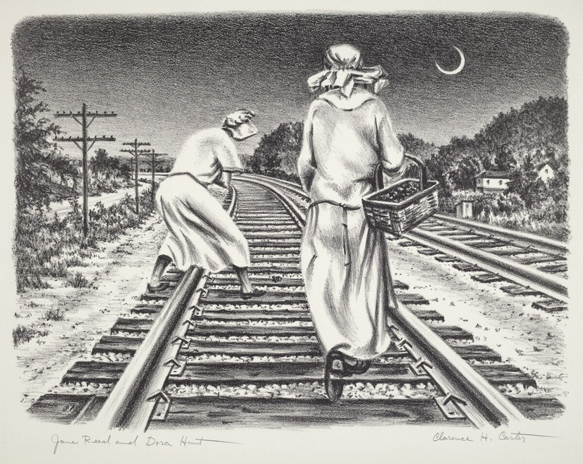 Jane Reed and Dora Hunt by Clarence H. Carter