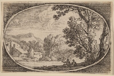 Two Men Seated Near the Waterside
