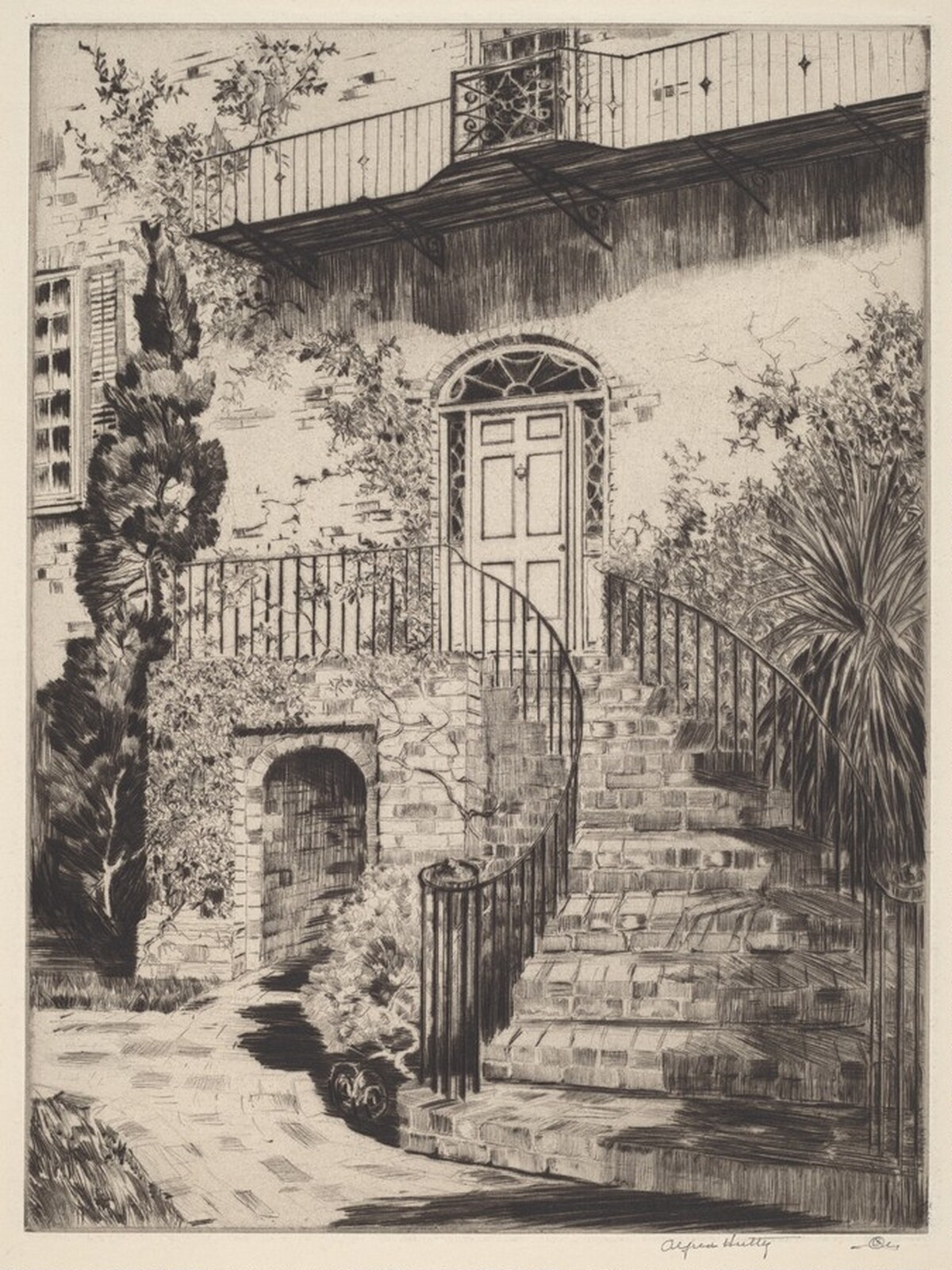 My Doorway on Tradd Street by Alfred Hutty