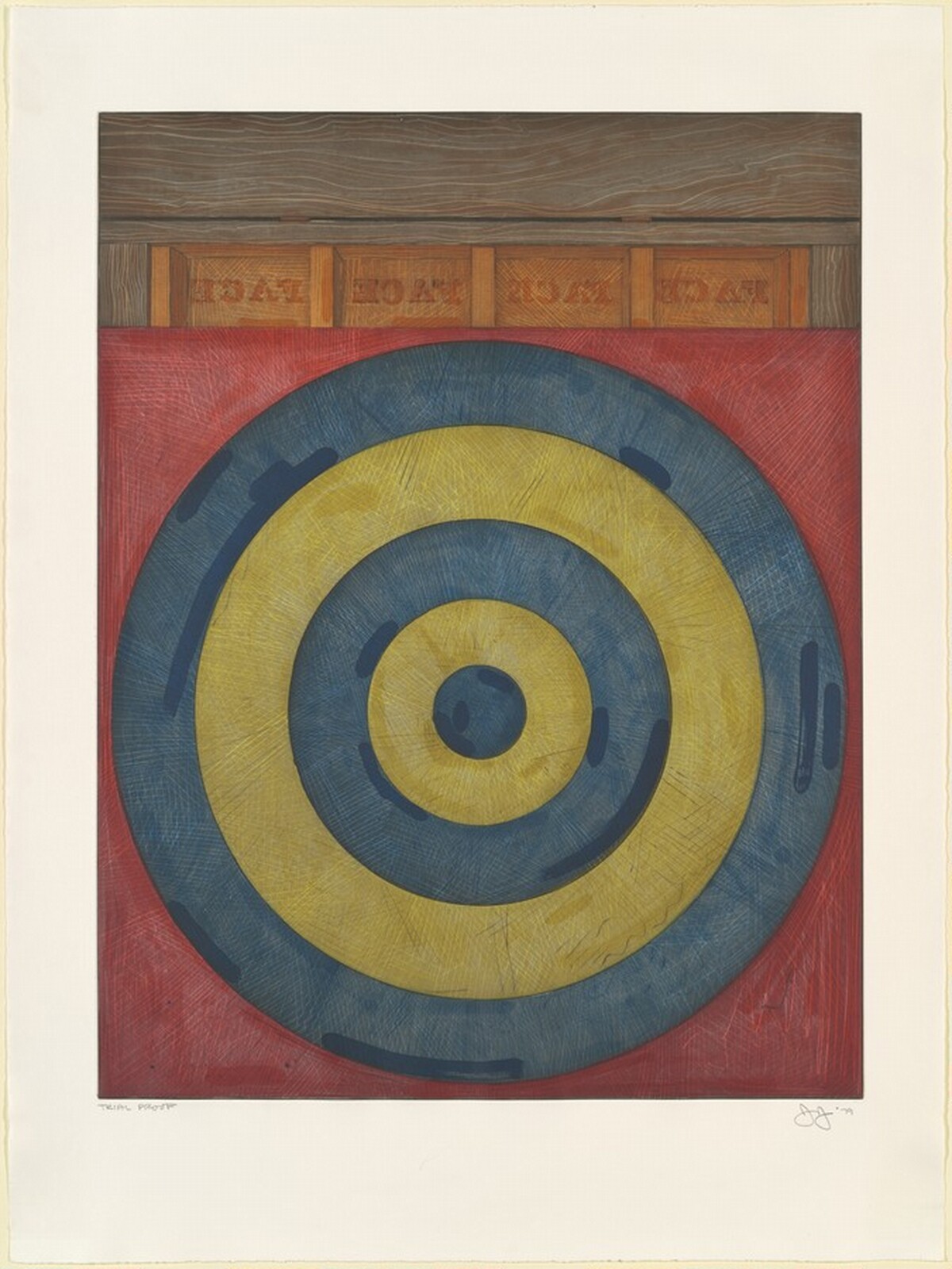 Target with Four Faces [trial proof] by Jasper Johns