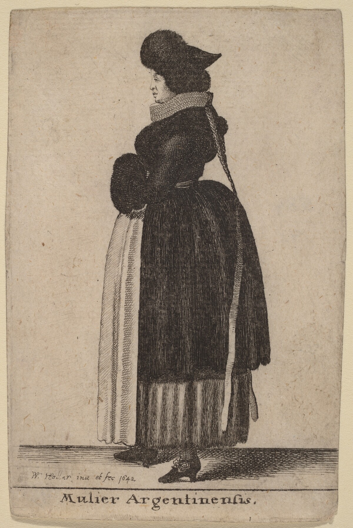 Mulier Argentinensis by Wenceslaus Hollar