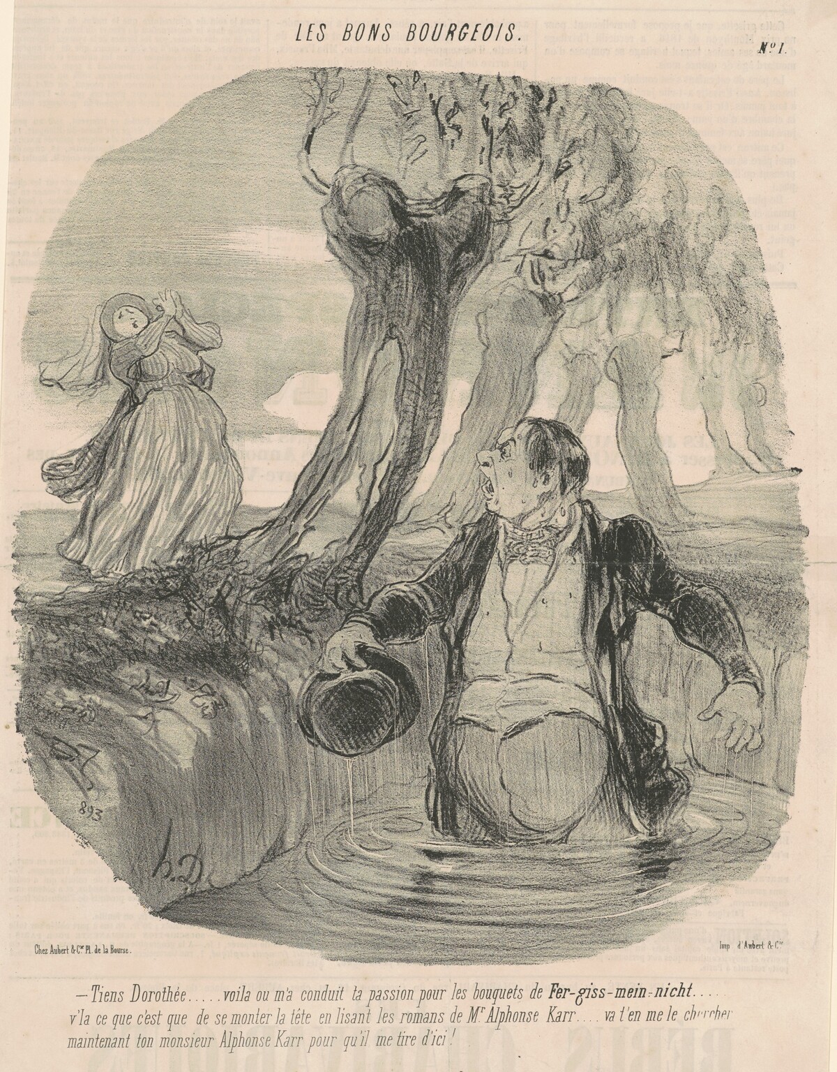 Tiens Dorothée ... Voila où m'a conduit ... by Honoré Daumier