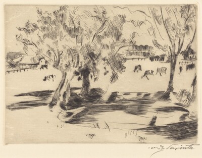 Landschaft mit Kühen (Landscape with Cows)