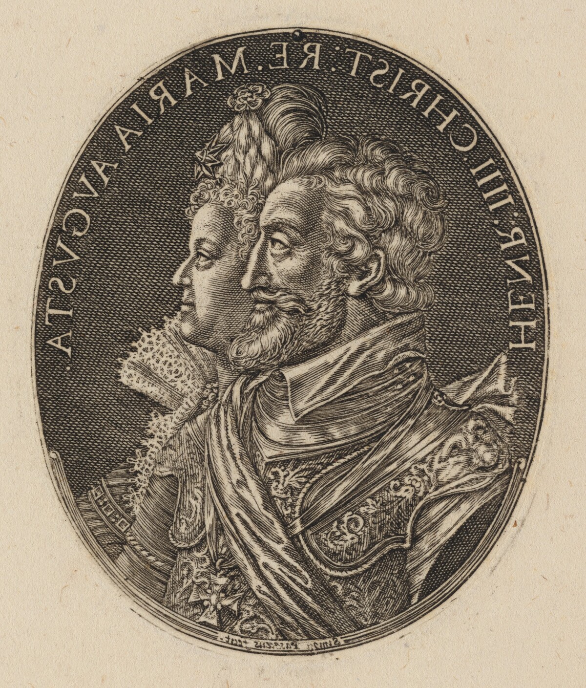 Henry IV and Maria de Medici [right half] by Simon de Passe