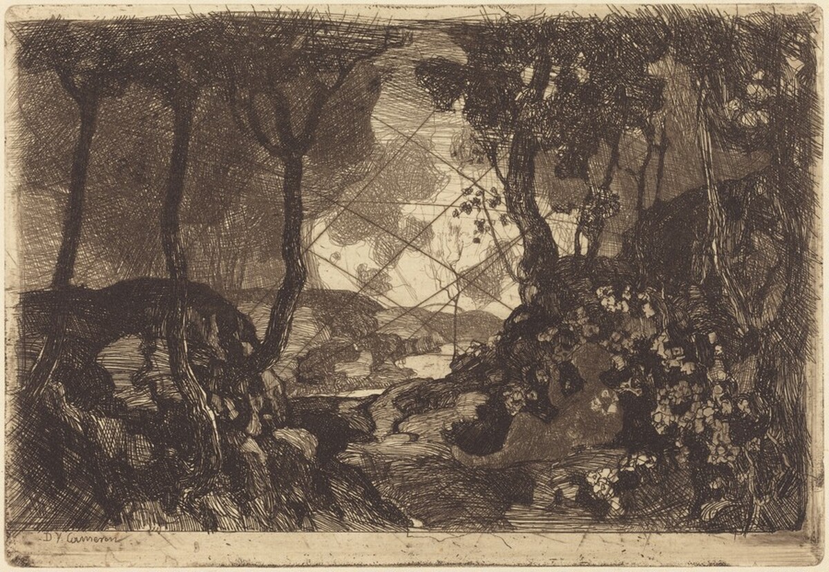 Romantic Landscape by David Young Cameron