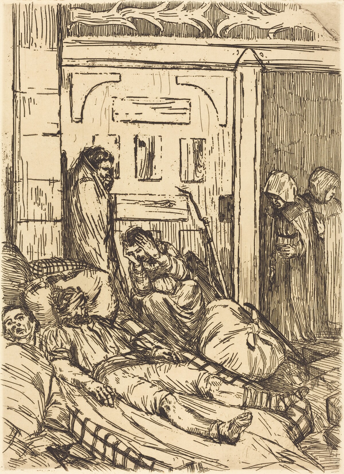 Field Hospital (L'ambulance) by Alphonse Legros