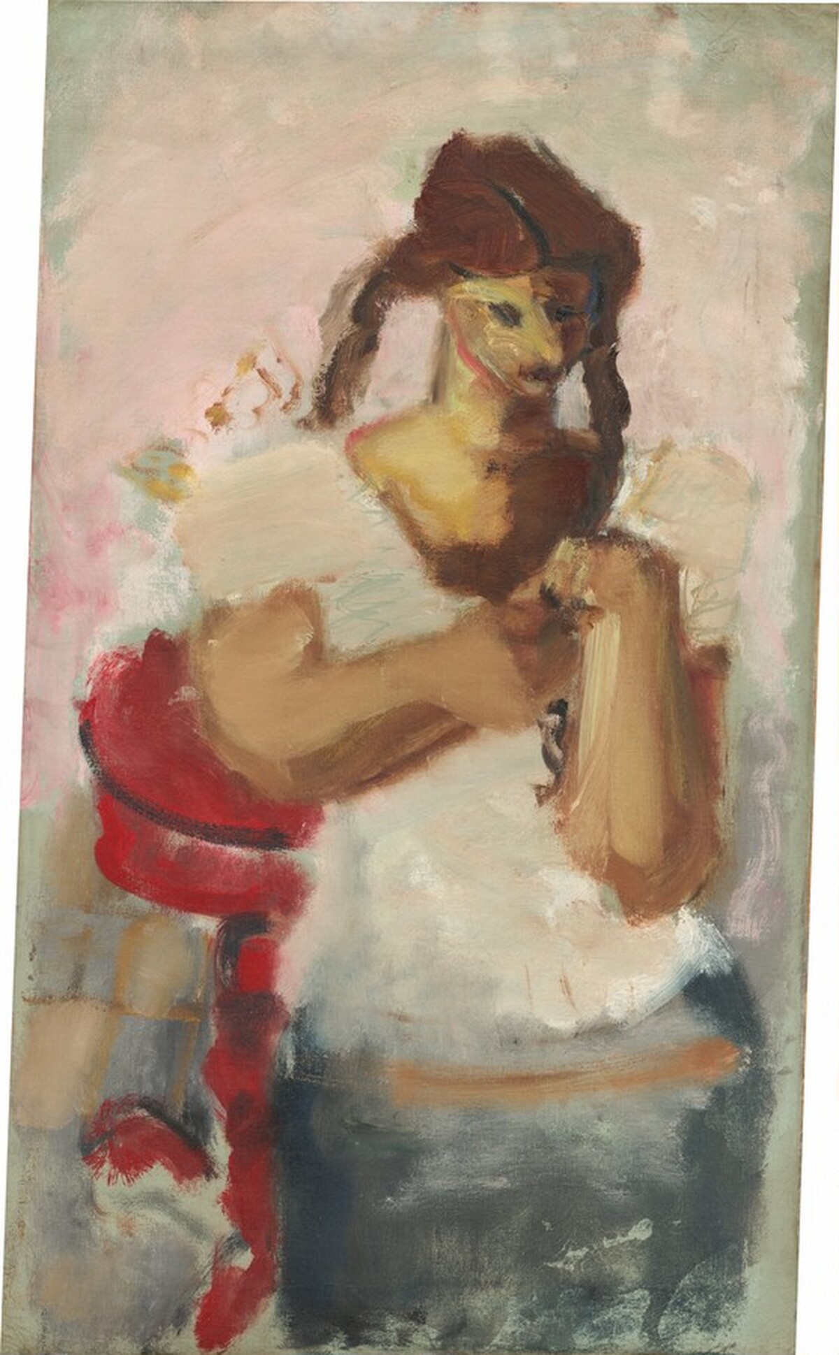 Untitled (girl with pigtails) by Mark Rothko