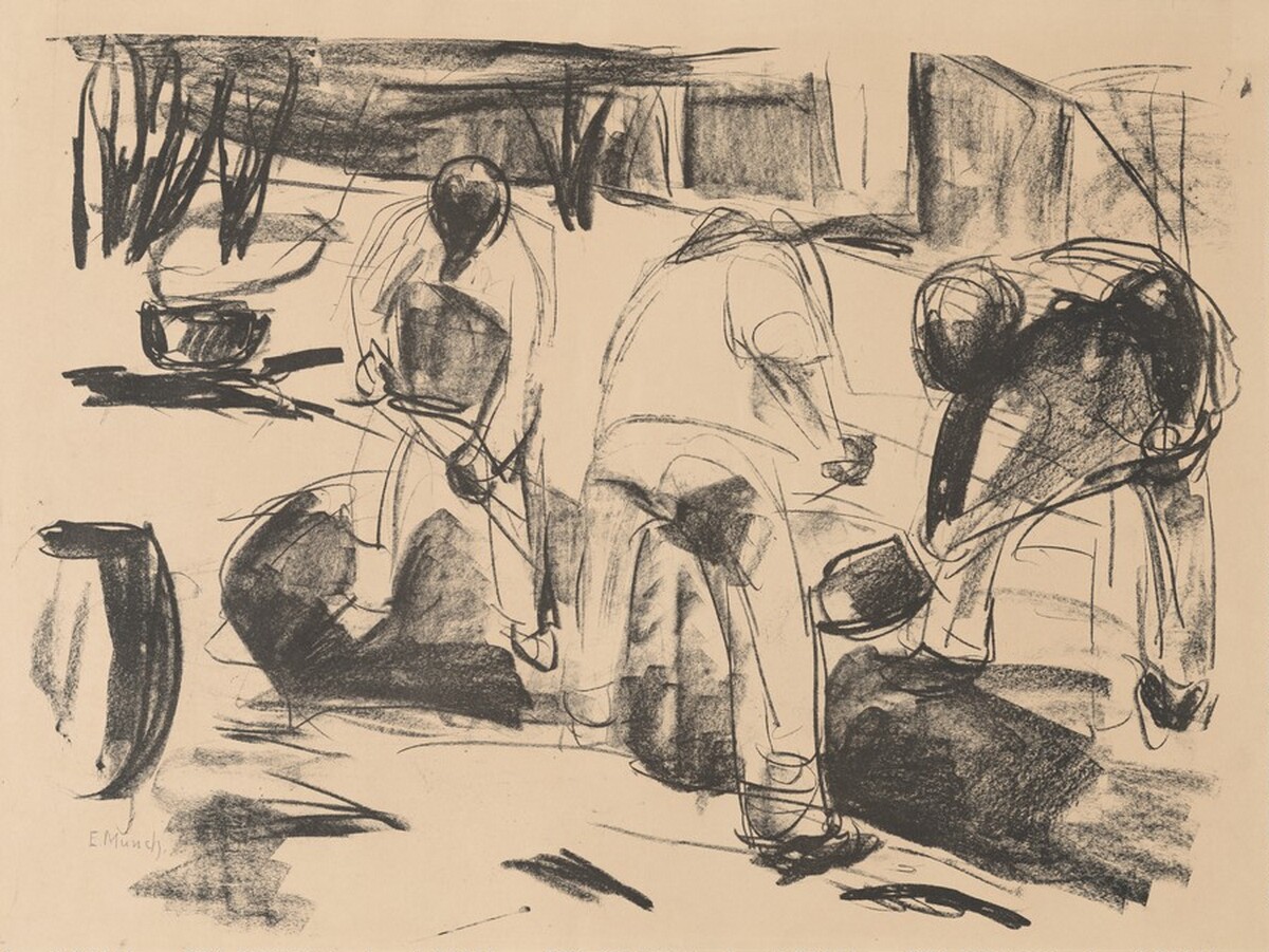 Workers Digging by Edvard Munch