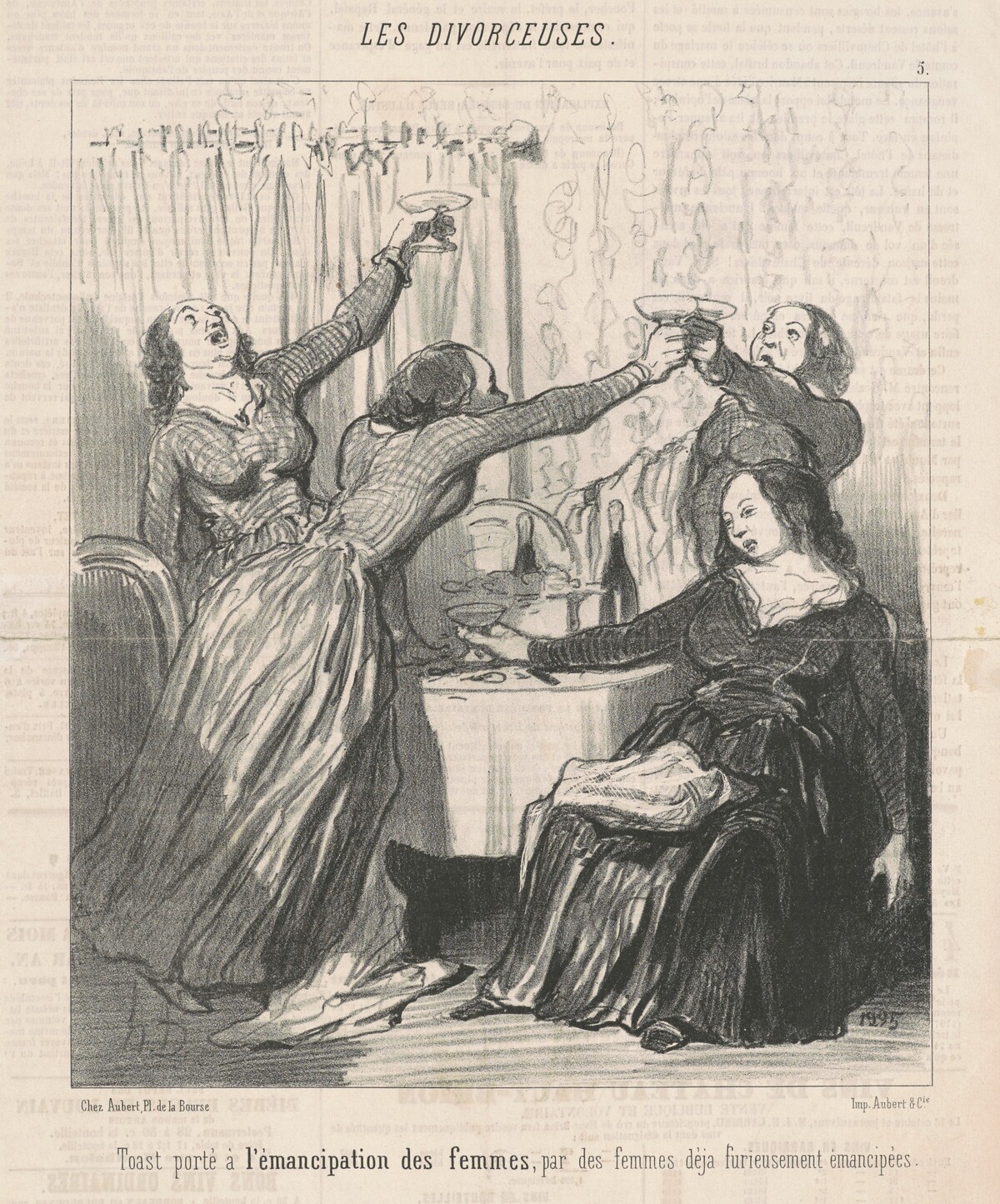 Toast porté a  l'émancipation des femmes ... by Honoré Daumier