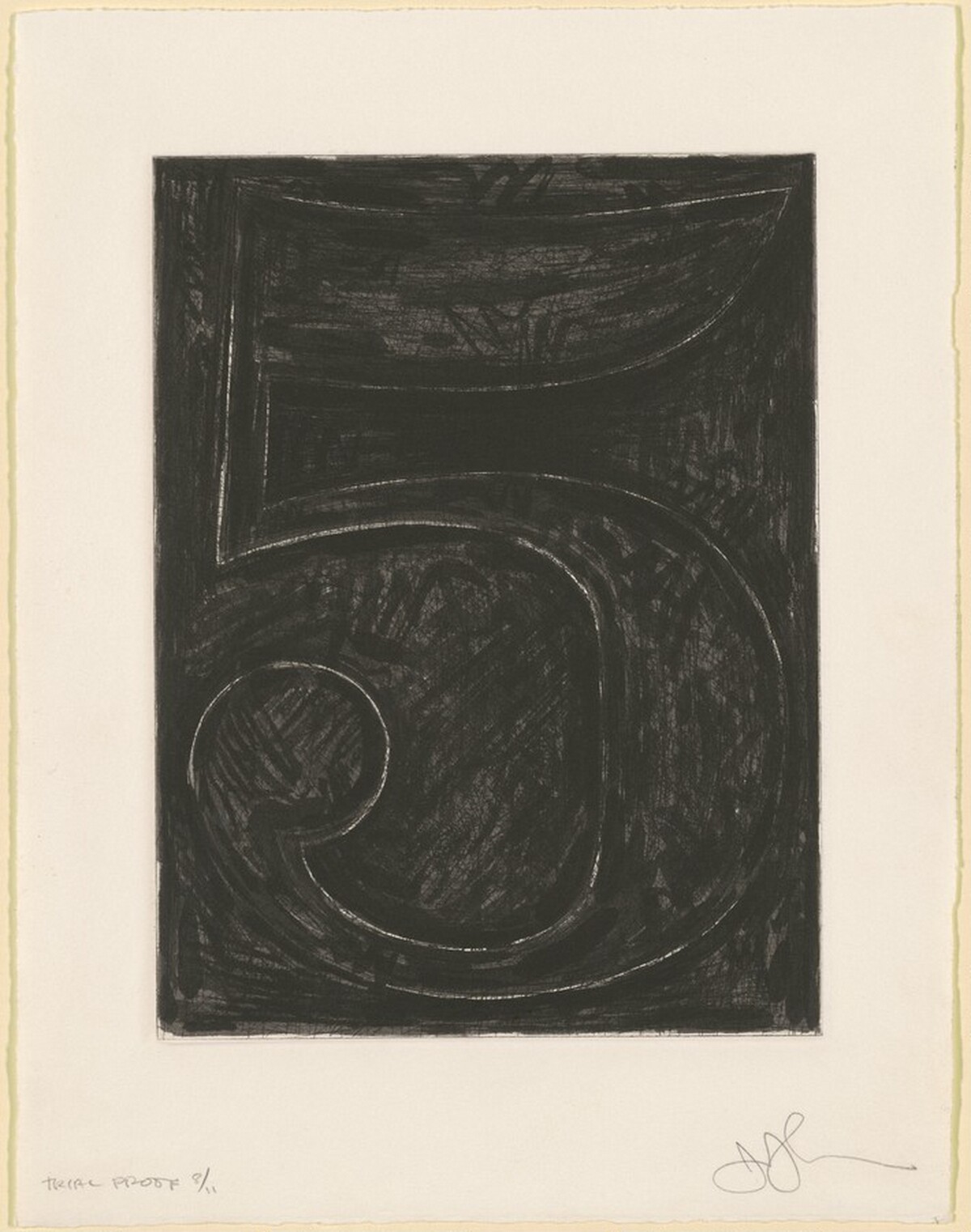 Figure 5 [trial proof 8] by Jasper Johns
