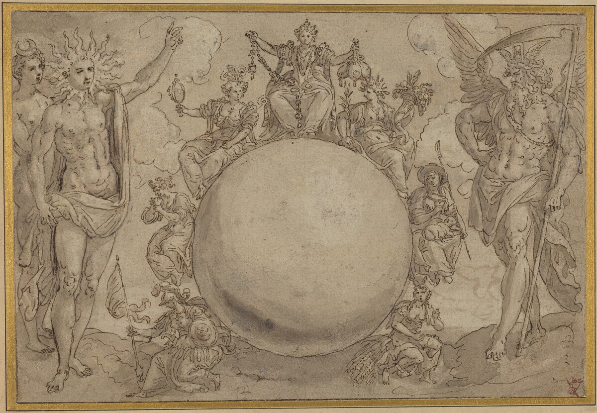 Apollo, Diana, and Time with the Cyclic Vicissitudes of Human Life by Maarten de Vos