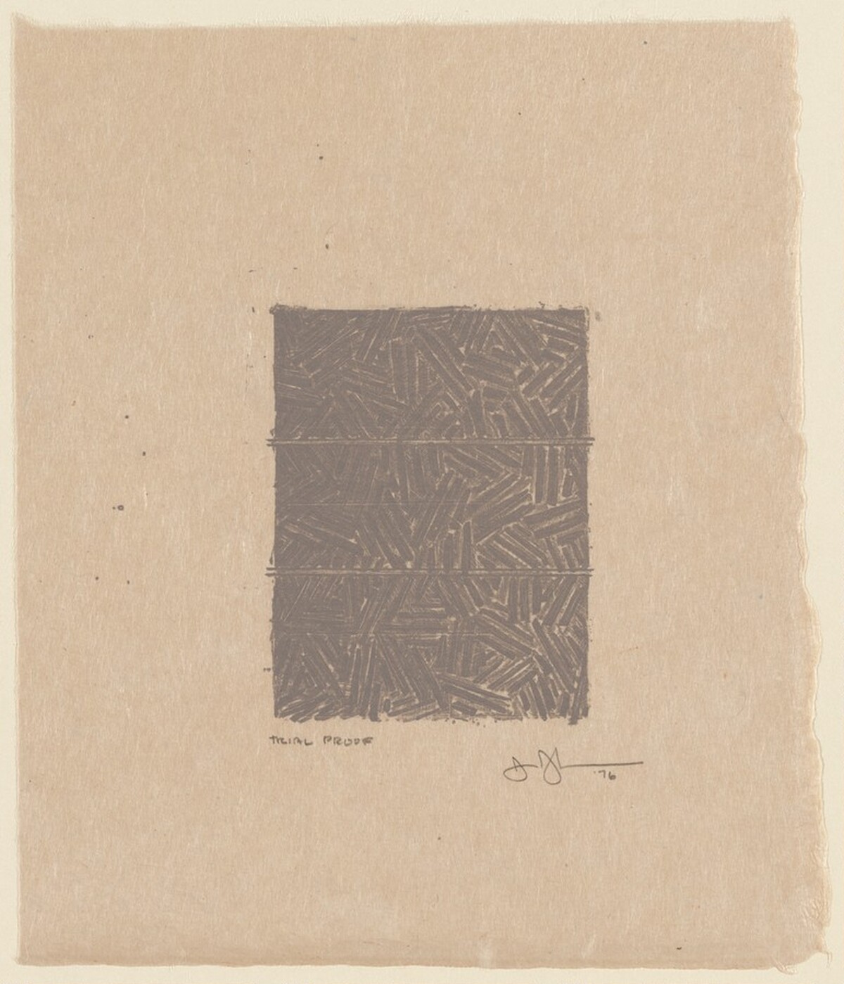 Bookplate for David Grainger Whitney [trial proof] by Jasper Johns