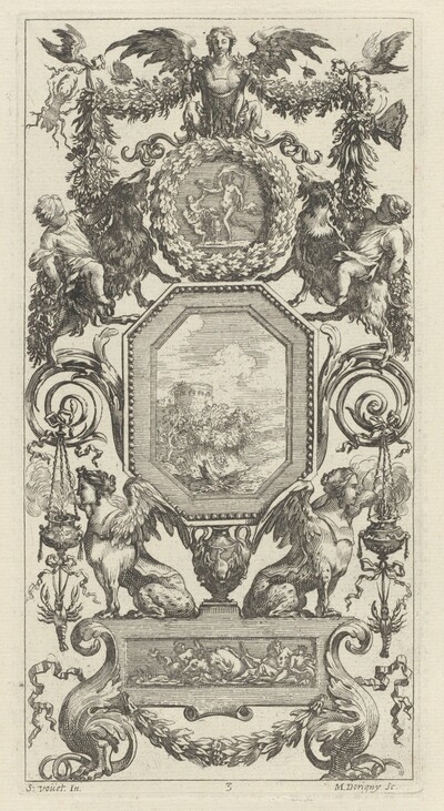 Ornamental Panel Surmounted by a Winged Harpy