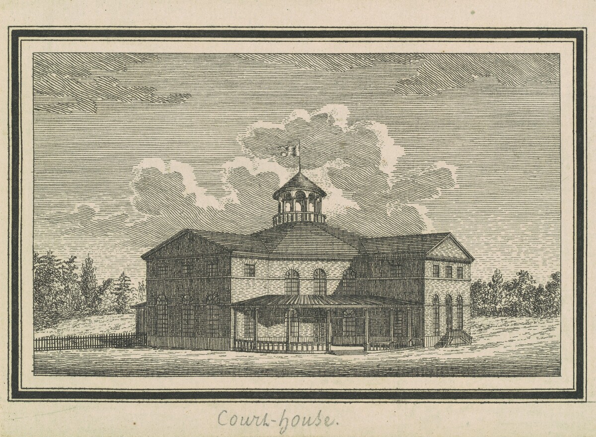Esperanza, Courthouse by Charles B. J. Févret de Saint-Mémin