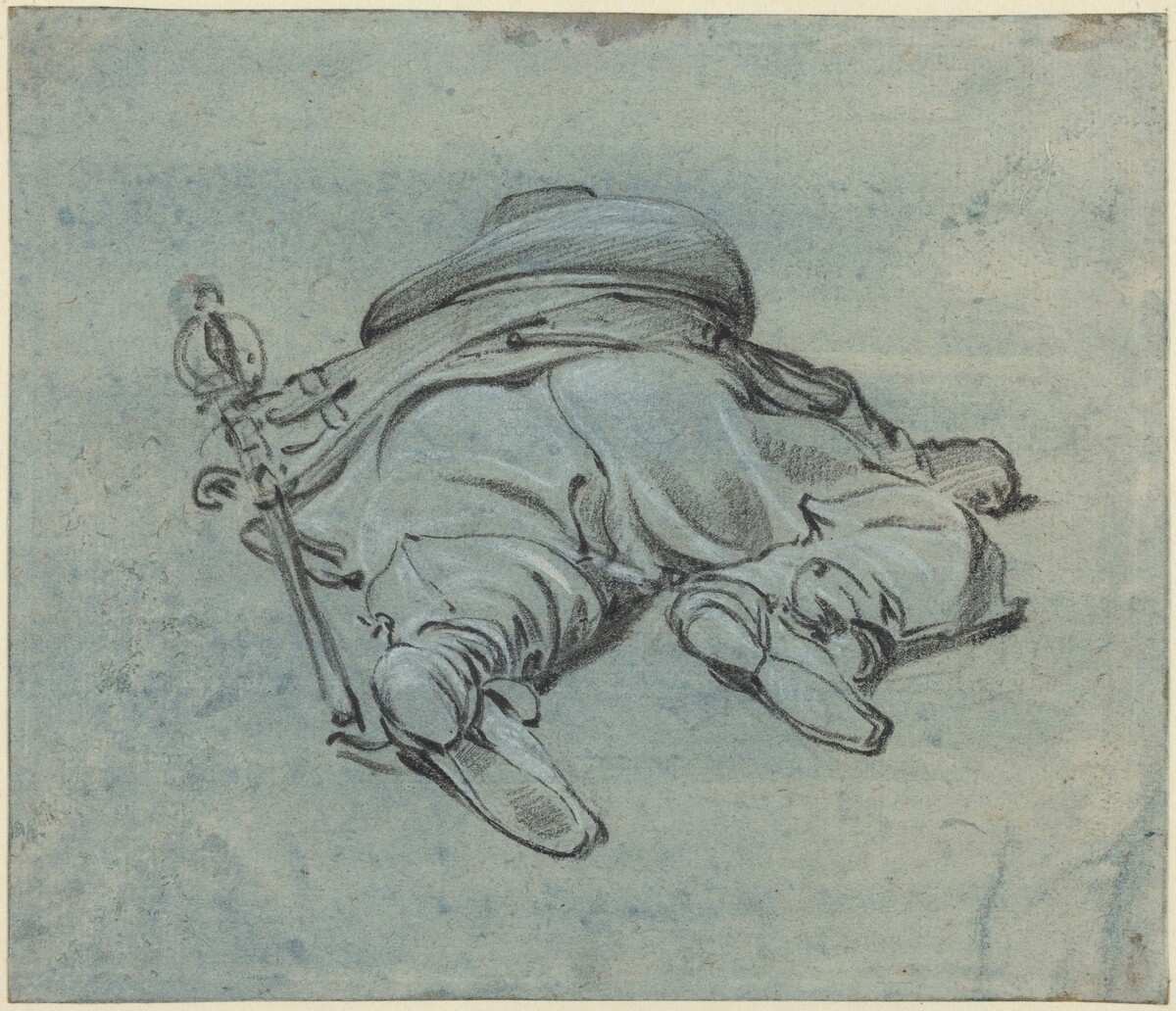 A Cavalier Lying on the Ground by Jan Both