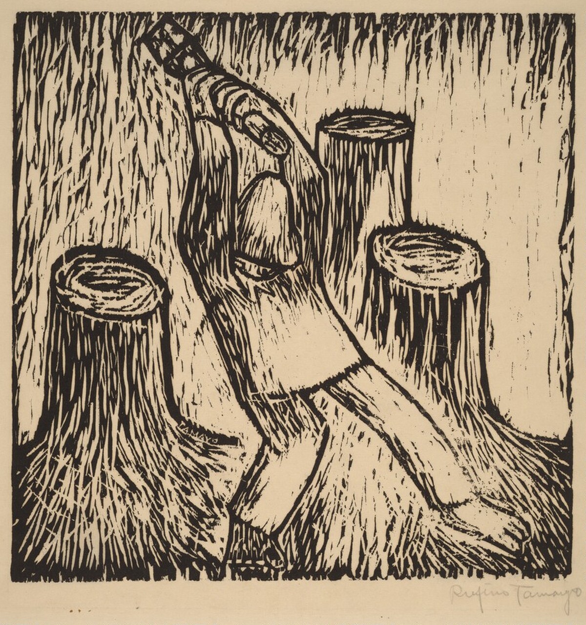 Woodchopper by Rufino Tamayo