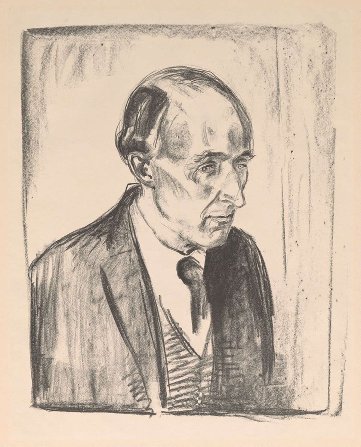 Portrait of Frederick  Delius by Edvard Munch