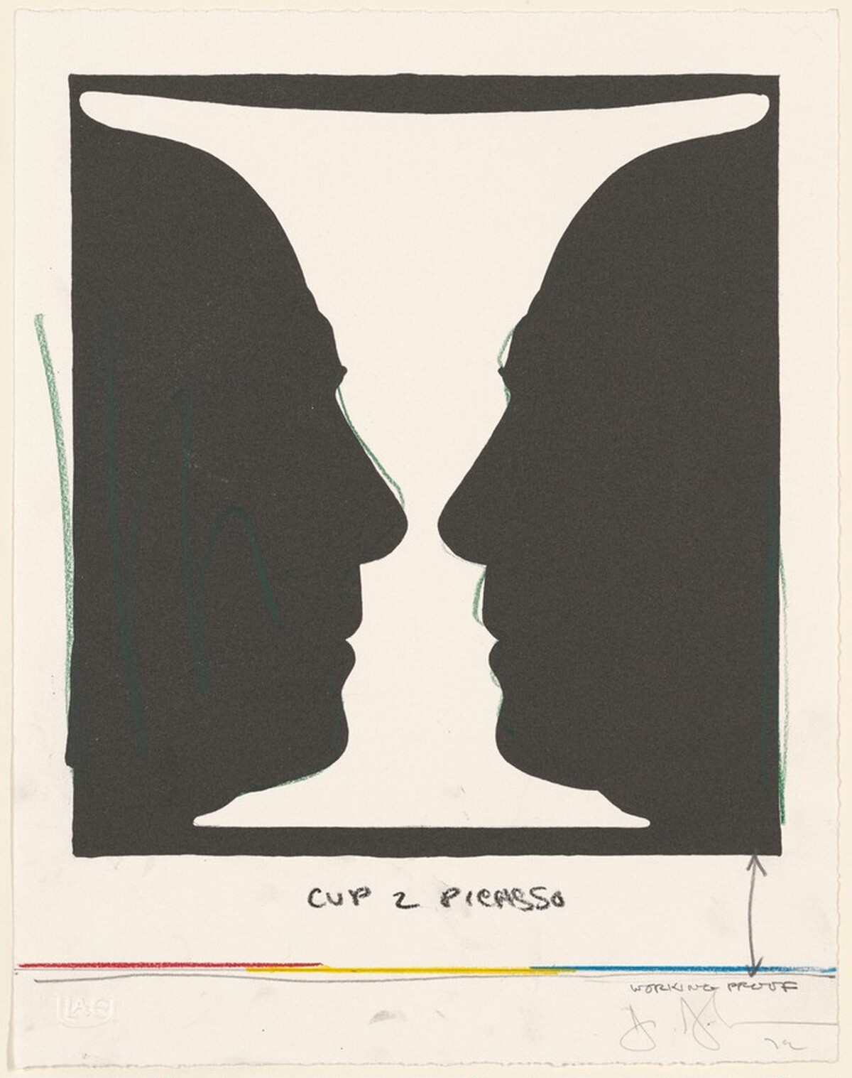 Cup 2 Picasso [working proof] by Jasper Johns