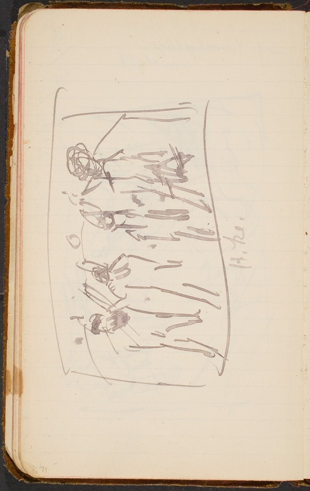 Skizze mit vier Figuren (Titled Sketch with Four Figures) [p. 71] by Max Beckmann