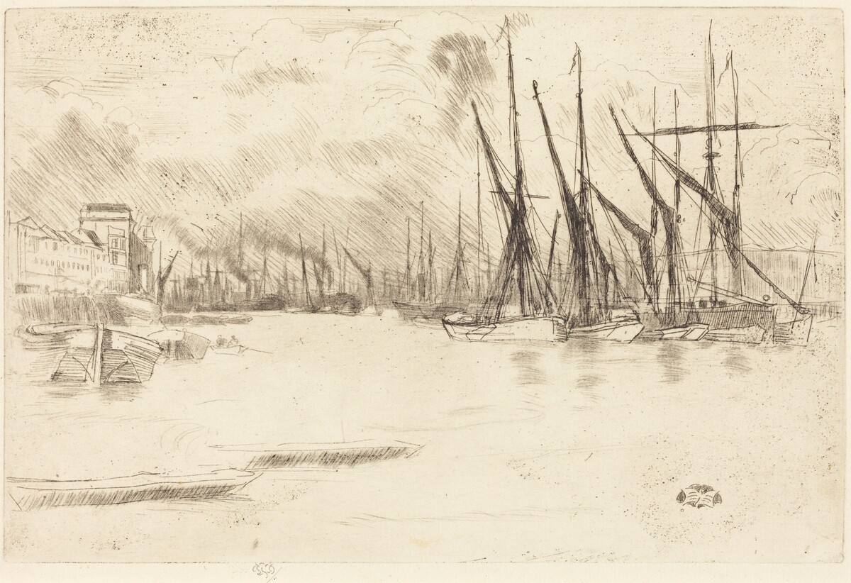 From Pickle-Herring Stairs by James McNeill Whistler