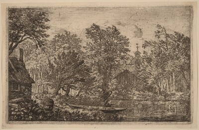 Skiff at a River Bank