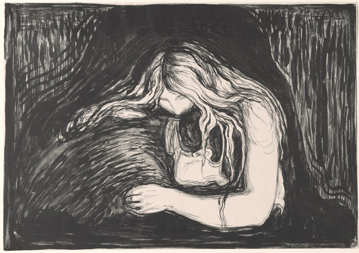 Vampire II (Vampyr II) by Edvard Munch