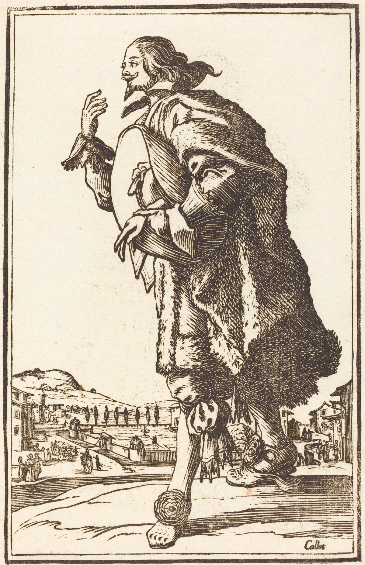 Noble Man with Felt Hat, Bowing by after Jacques Callot