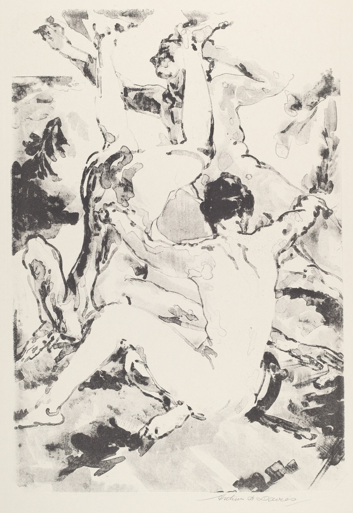 Three Acrobats by Arthur B. Davies