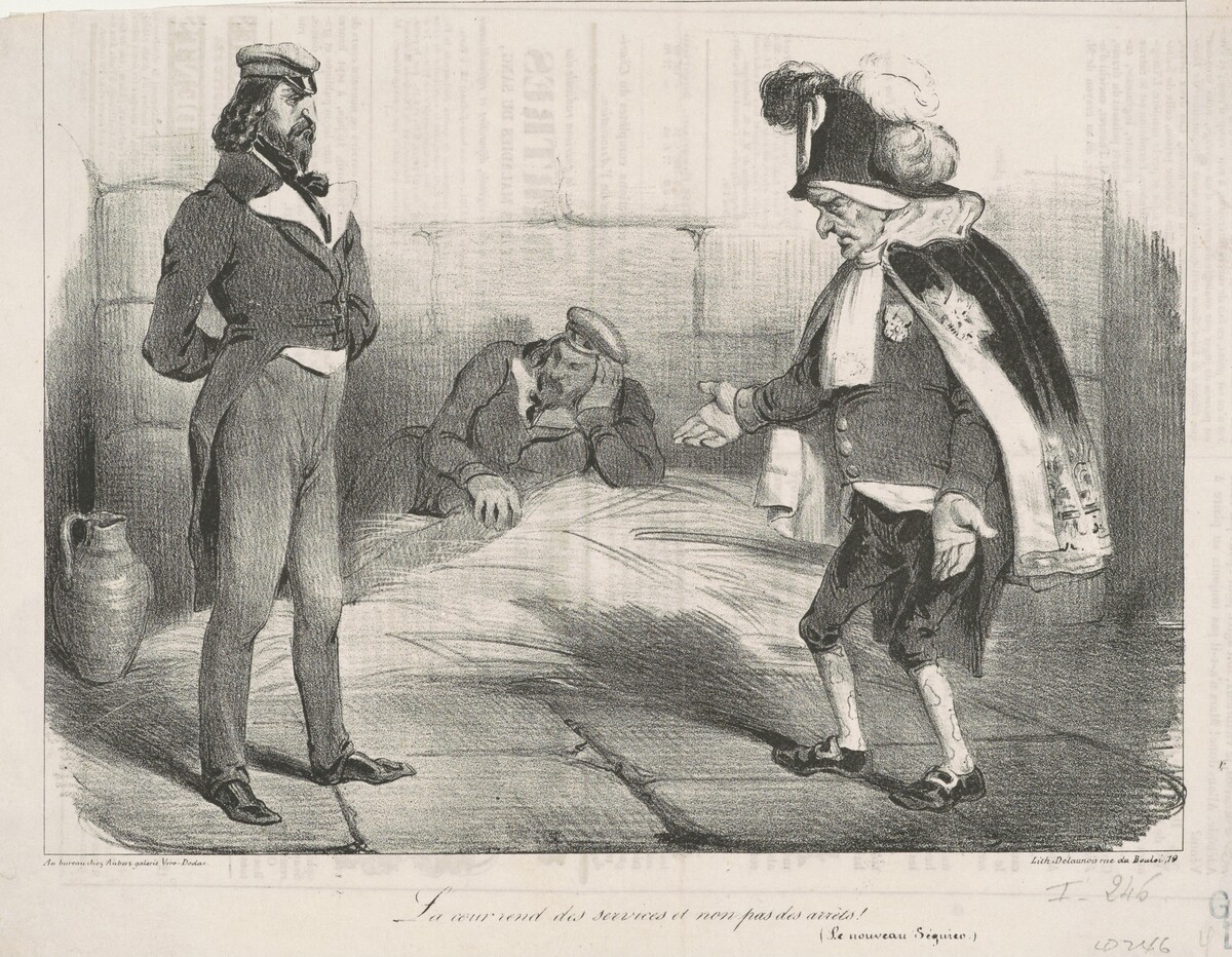 La cour rend des services et non pas des arrêts! by Honoré Daumier