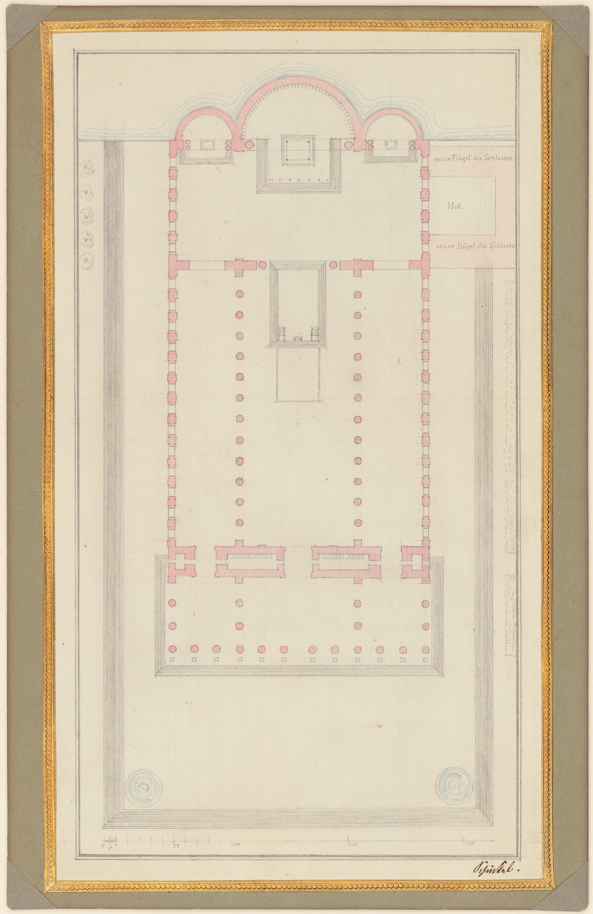 Ground Plan of a Cathedral for Berlin by Karl Friedrich Schinkel