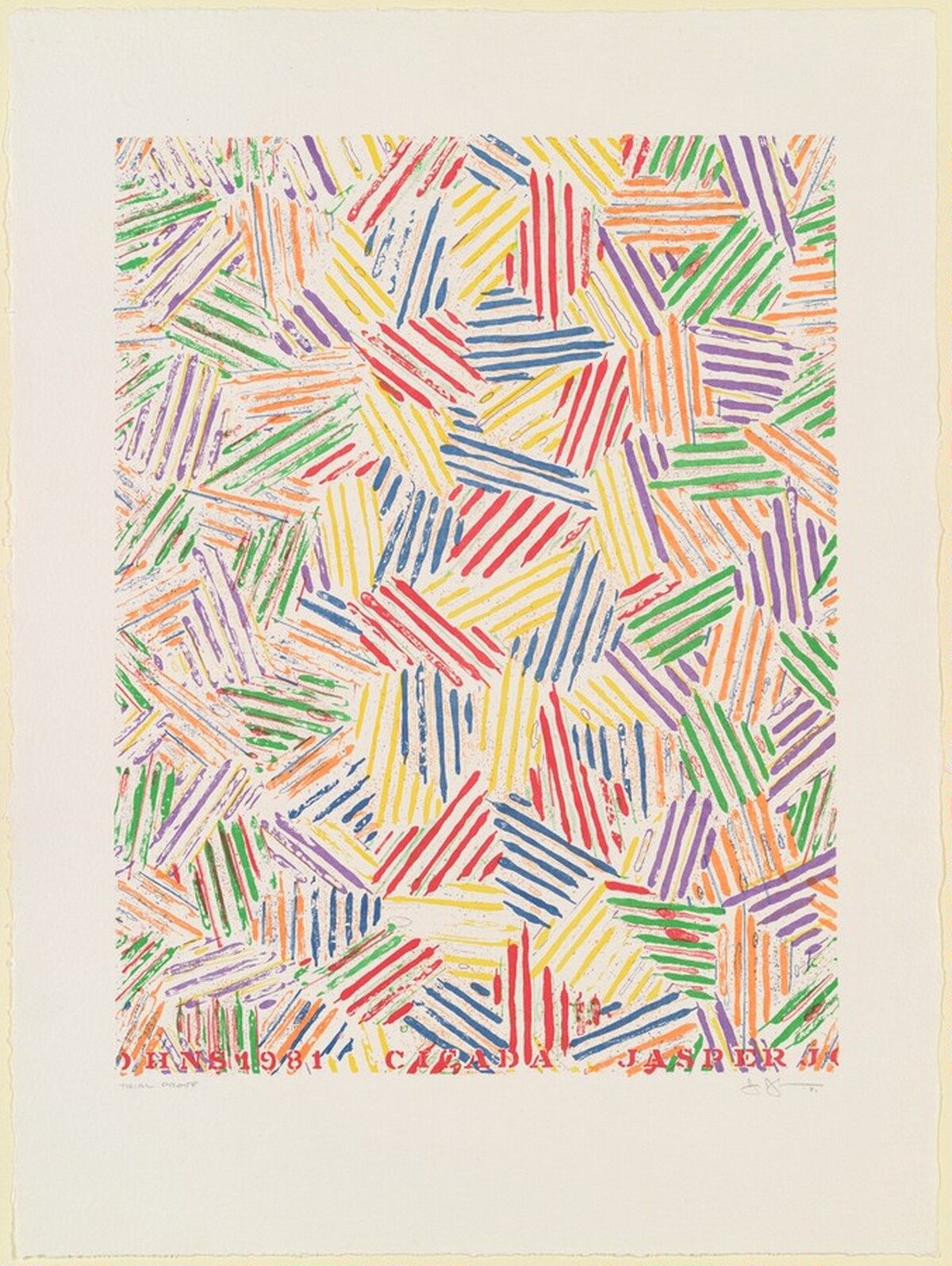 Cicada [trial proof] by Jasper Johns