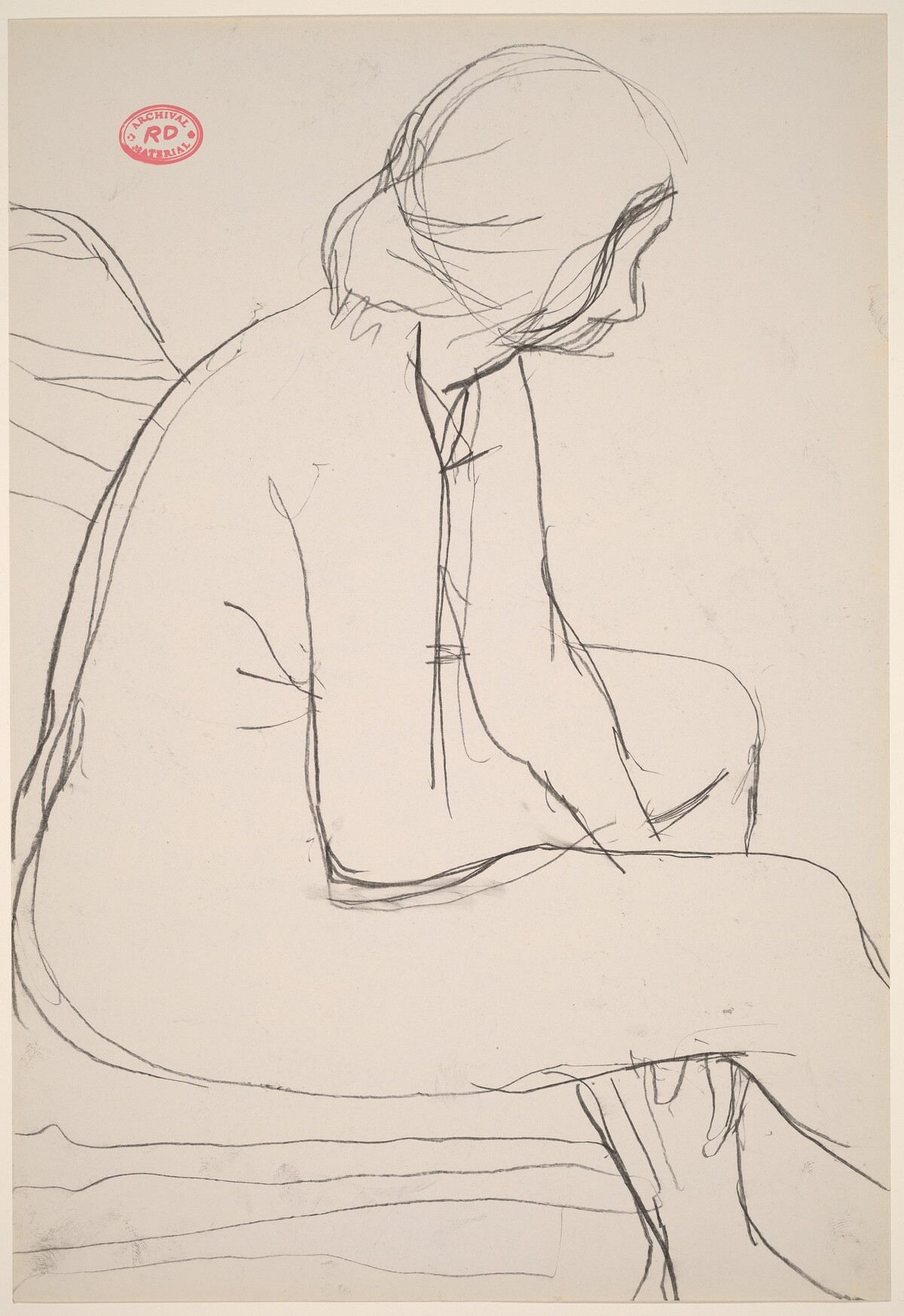 Untitled [seated female nude: side view] by Richard Diebenkorn