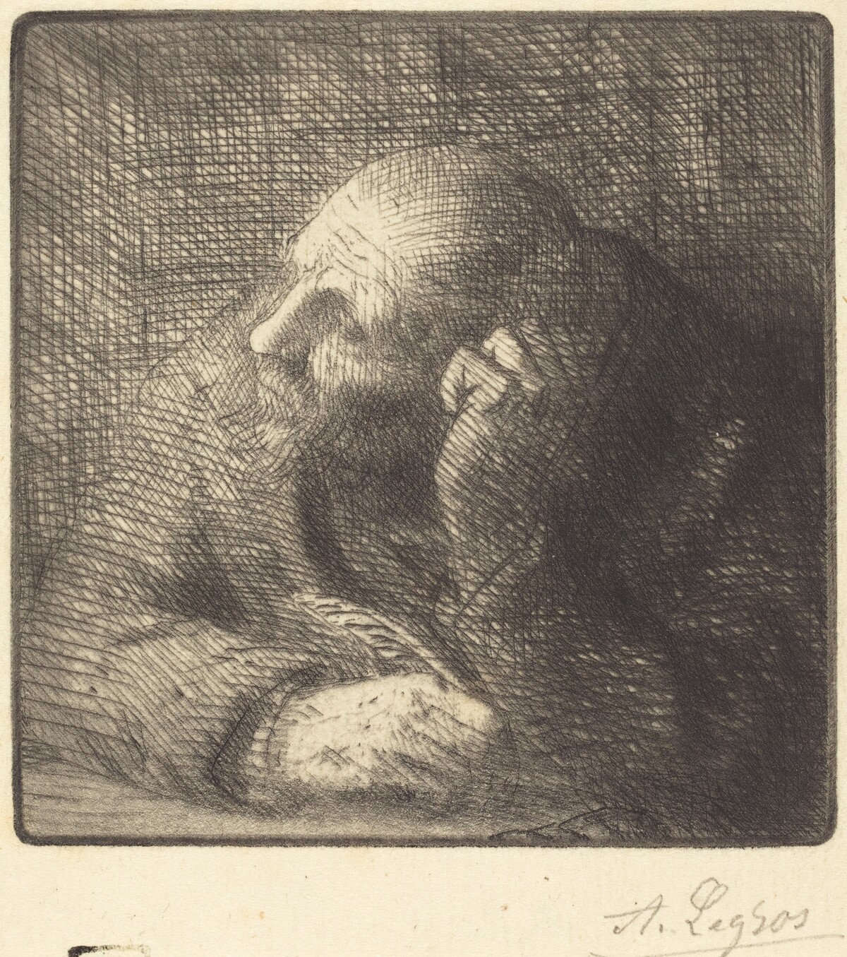 Meditation (La meditation) by Alphonse Legros
