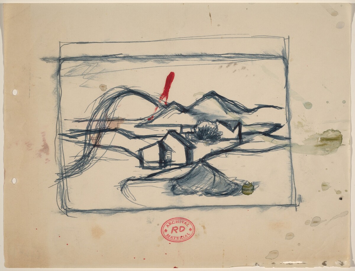 Untitled [compositional study for a landscape] by Richard Diebenkorn