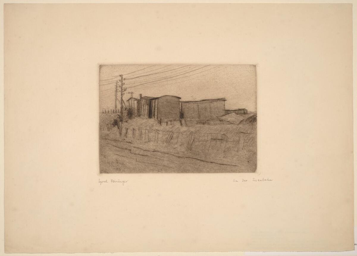 Along the Railroad (An der Eisenbahn) by Lyonel Feininger