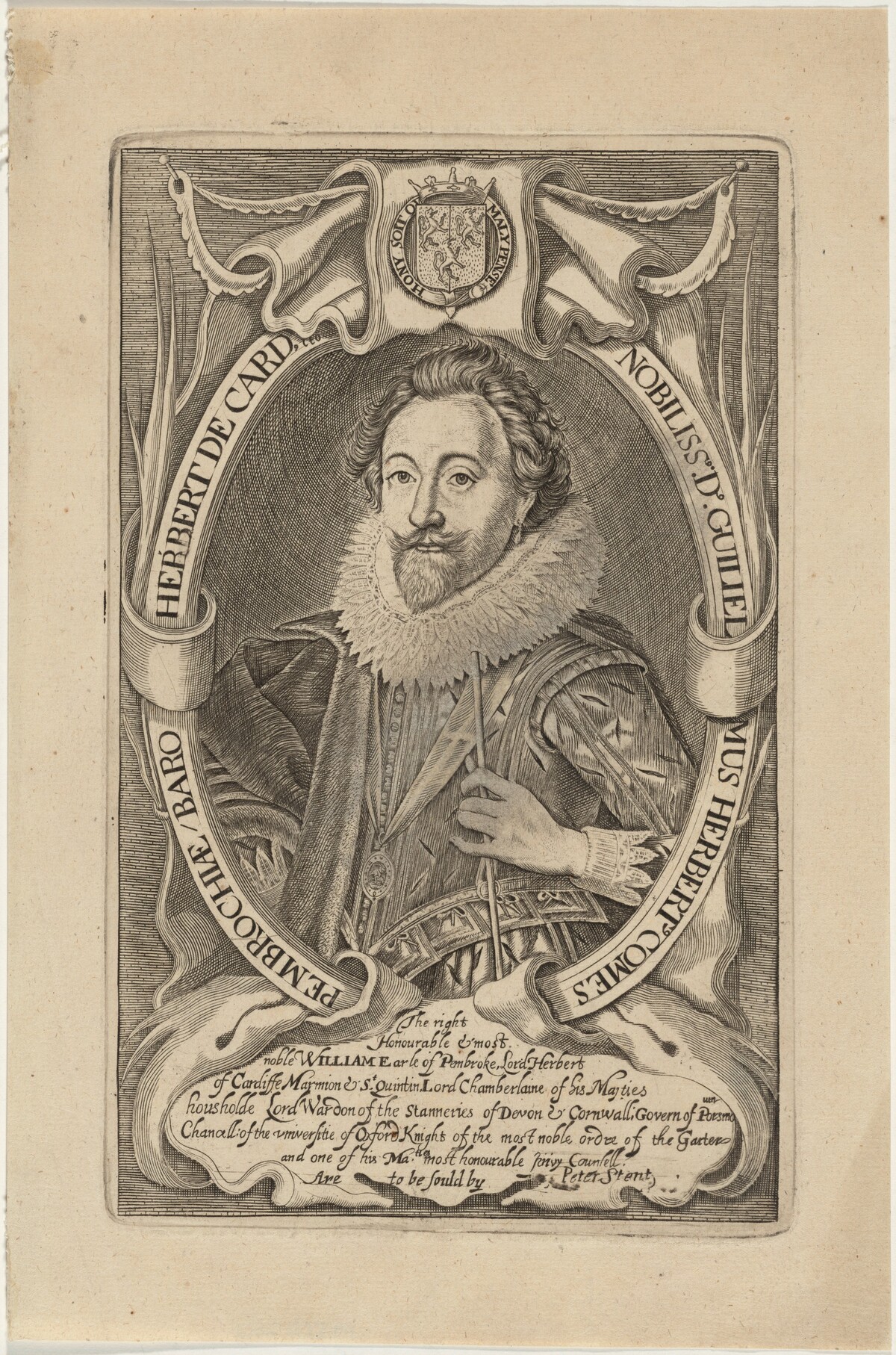 William Herbert, Third Earl of Pembroke by after Simon de Passe