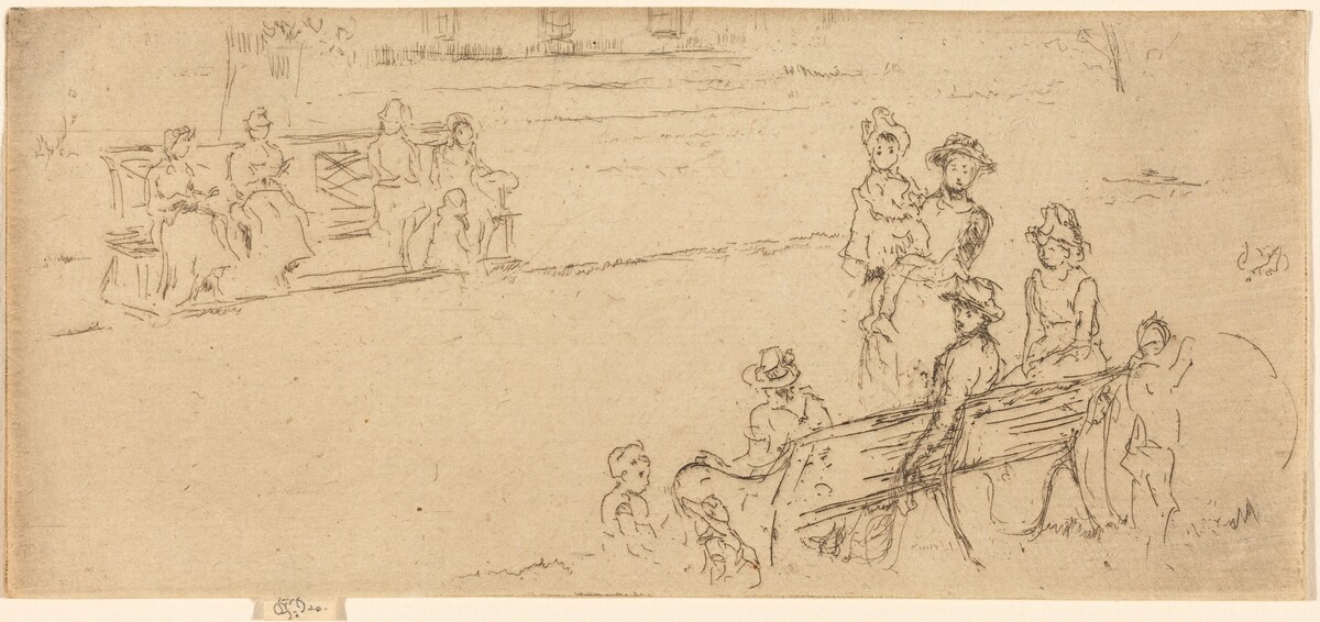 Long Seats, Gray's Inn by James McNeill Whistler